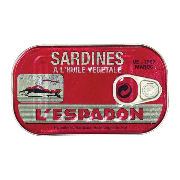 ESPADON SARDINES IN VEGETABLE OIL 125G