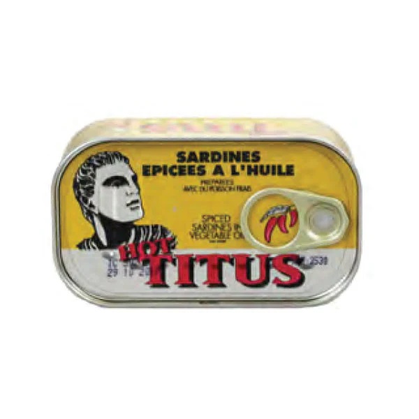 TITUS SARDINES IN CHILLI OIL 125G
